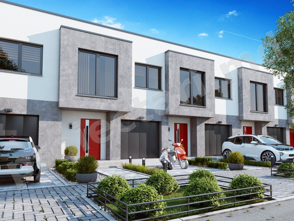 Zona de parcare exterioara Proiect de casa townhouse