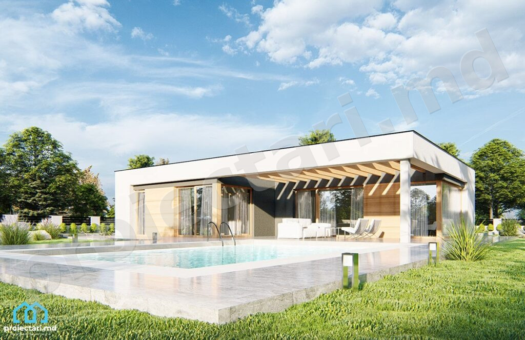 Model case mici. Piscina si design