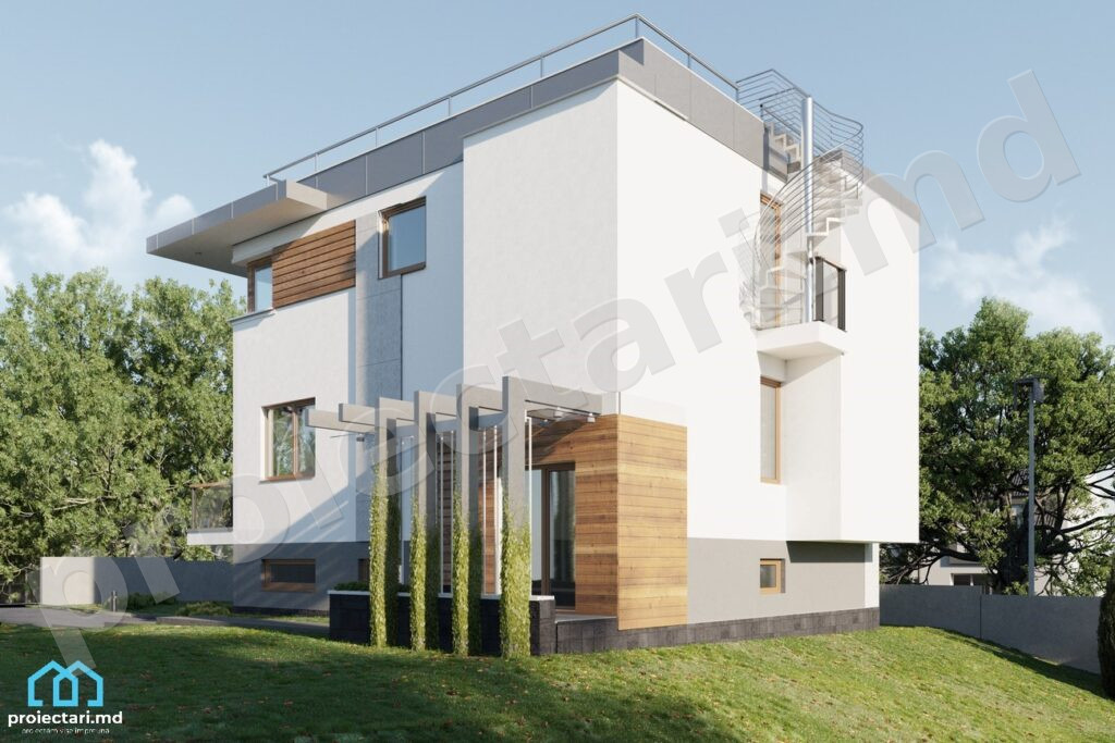 One-story house project. Terrace