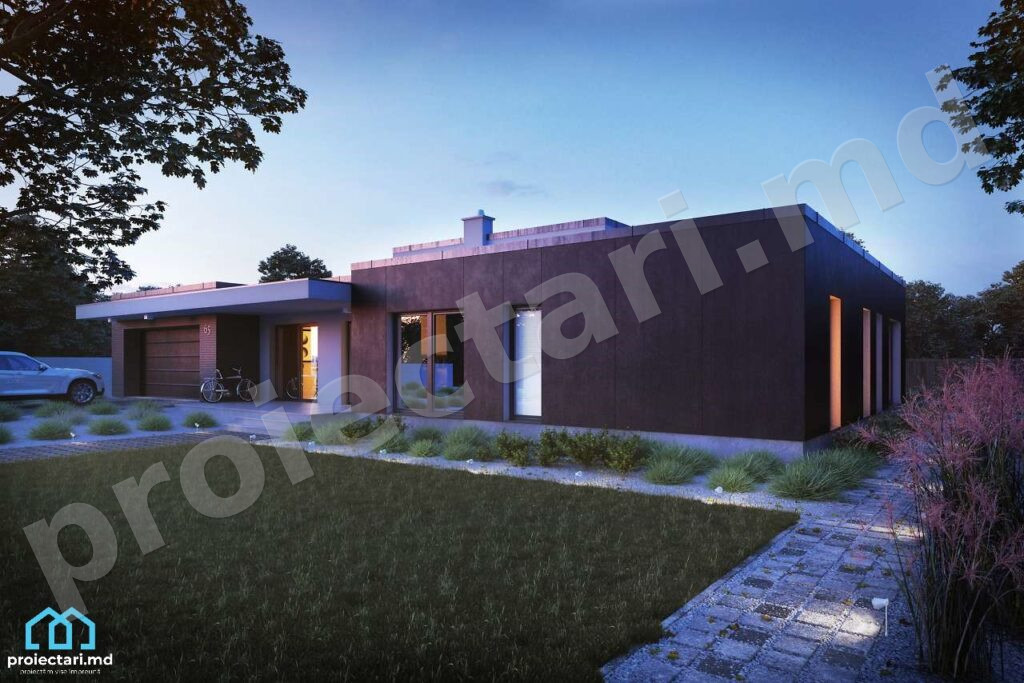 the house with brick facade