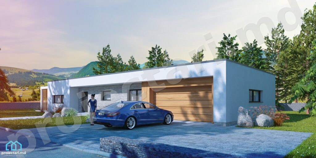 house project 120m2 from projektari.md