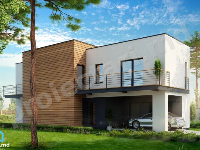 Proiect de casa cu etaj 130m2