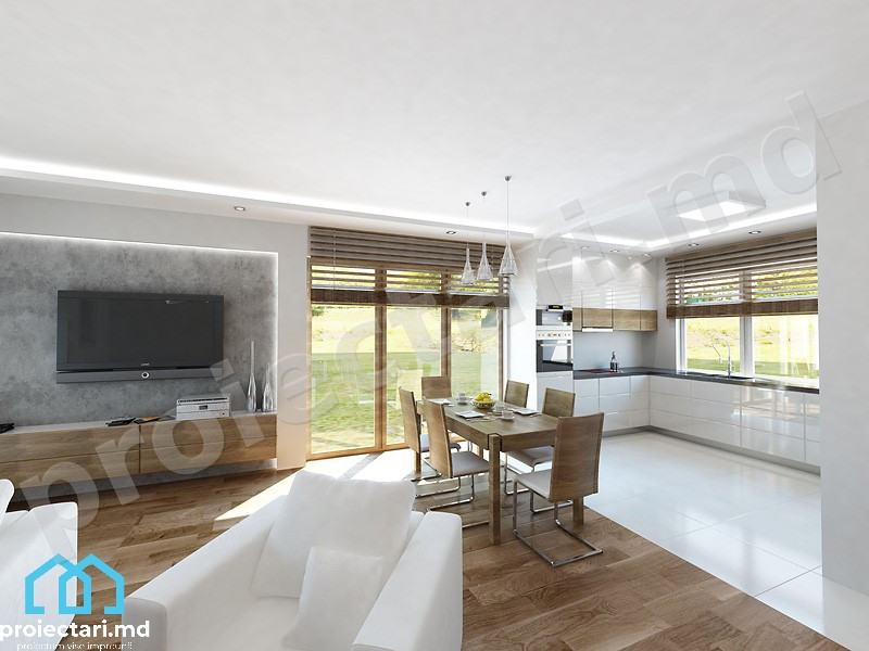 Proiect casa cu parter 128m2 si mansarda