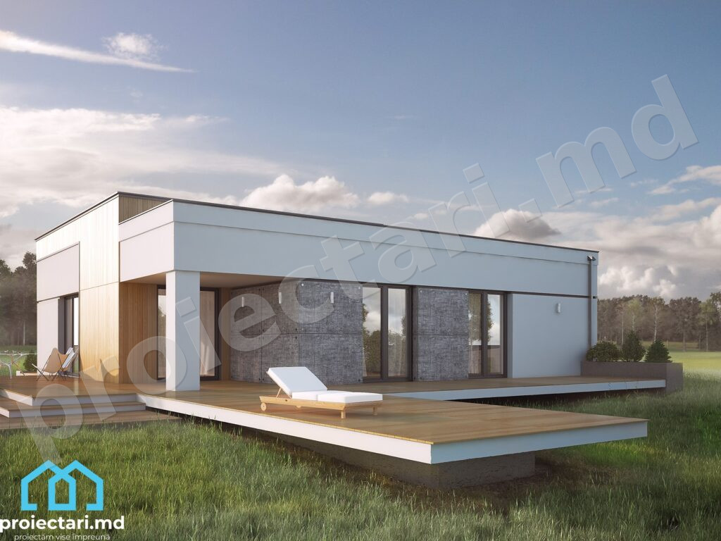 Proiect de casa cu parter 128m2