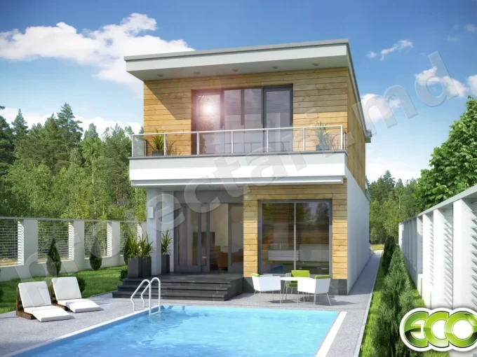 Proiect de casa pentru teren ingust 110m2