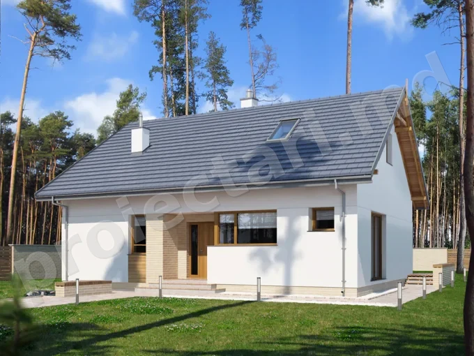 Proiect de casa cu cerdac 80m2