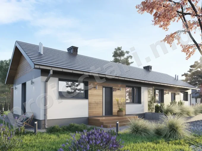 Proiect de casa duplex cu parter 110m2