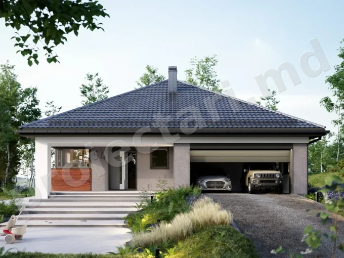 Proiect de casa 4 dormitoare 100m2