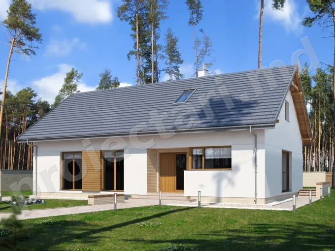 Proiect de casa cu parter si cerdac 4 dormitoare 110m2