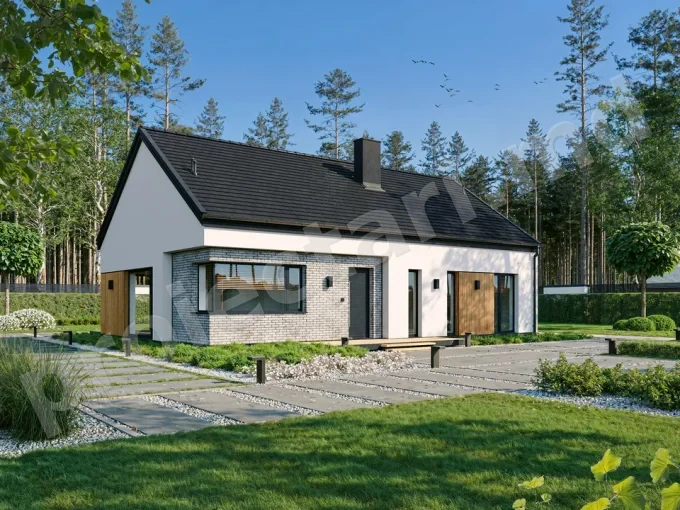 Proiect de casa cu parter 4 dormitoare 100m2