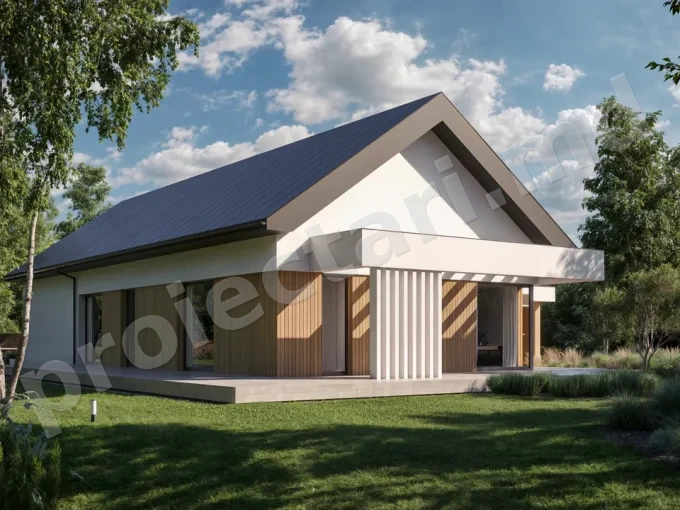 Proiect de casa cu un nivel 140m2
