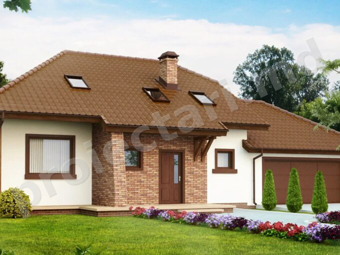 Proiect de casa cu mansarda 230m2