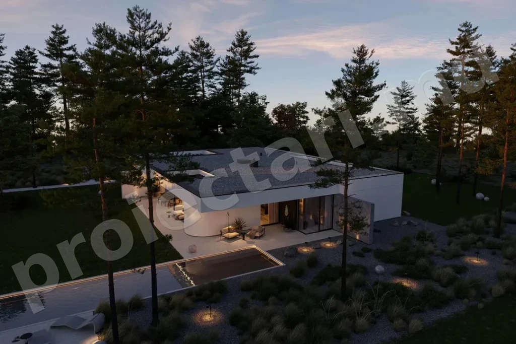 Costuri si finantare proiect casa parter 180m2 Case cu parter si ferestre mari