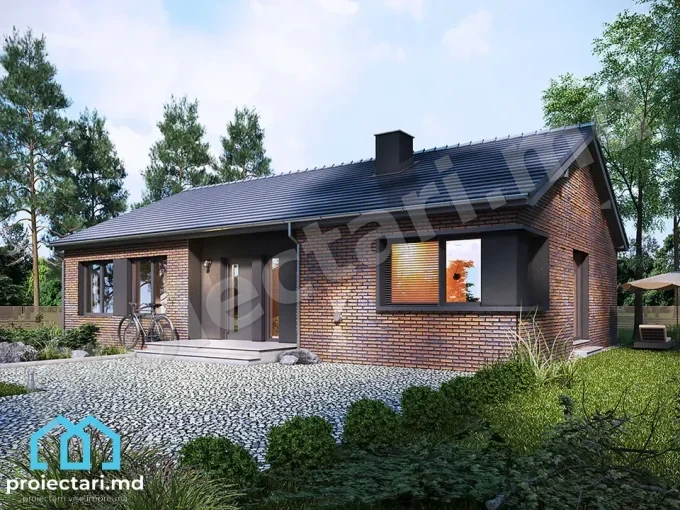 Proiect de casa cu 4 dormitoare 120m2