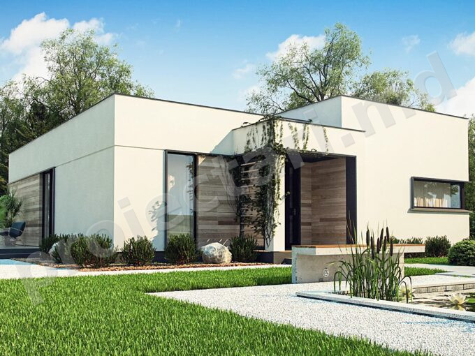 Proiect de casa parter hightech 100m2