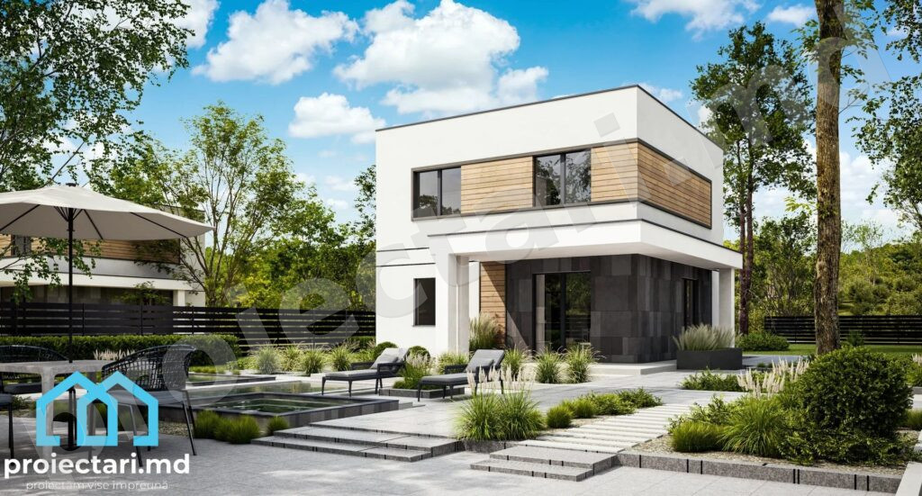 Proiect de casa high-tech 110m2