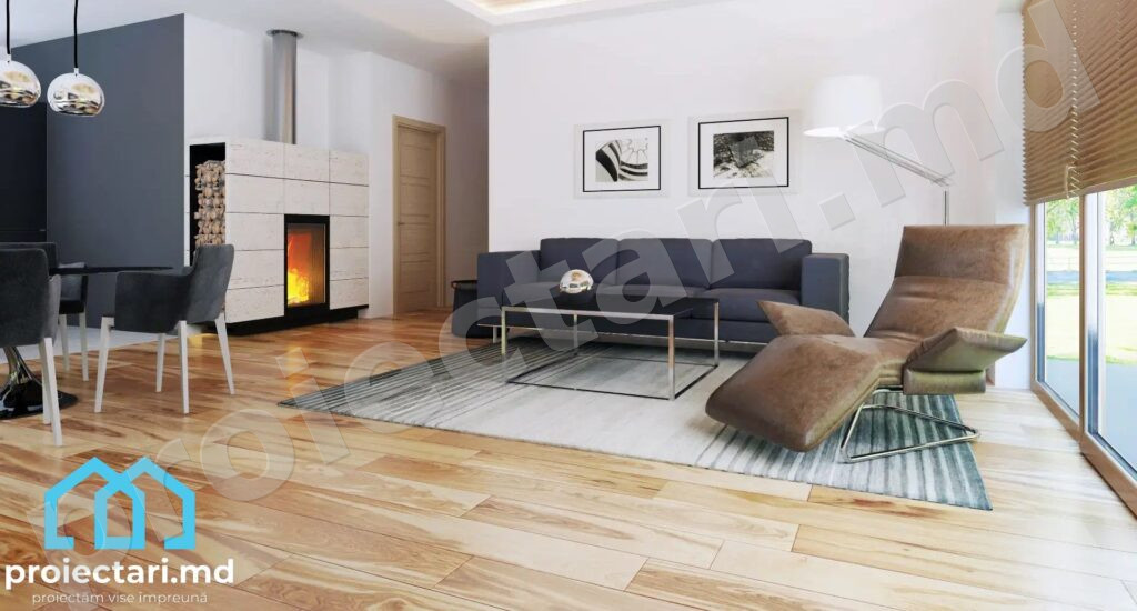 Case moderne cu acoperiș plat 90m²