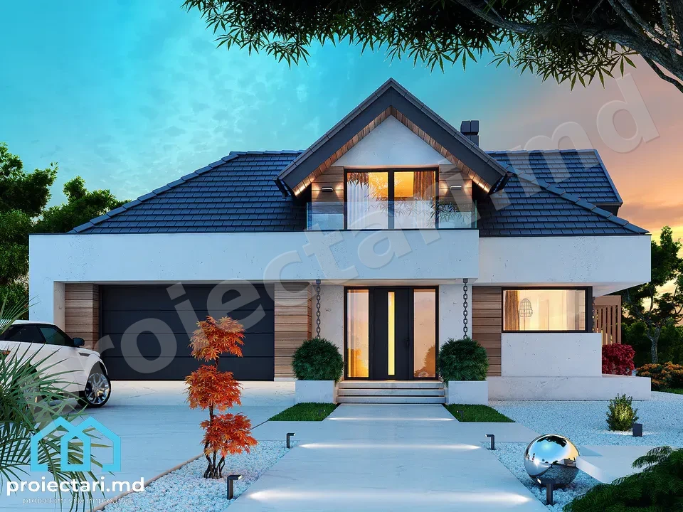 Proiect de casa mansarda 150m2