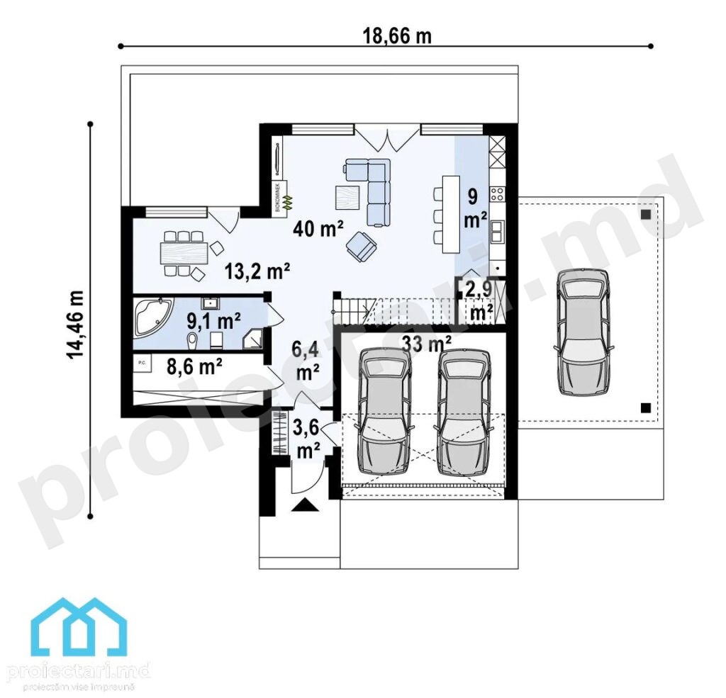 Proiect casă high-tech 200 m²