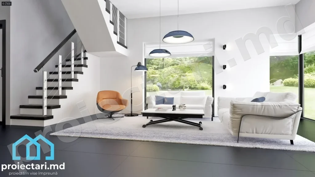 Proiect casă high-tech cu funcții smart 120m²
