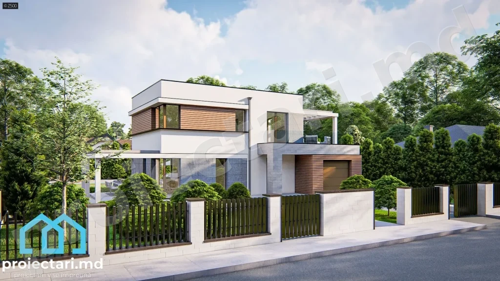 Proiect de casă high-tech 120m²
