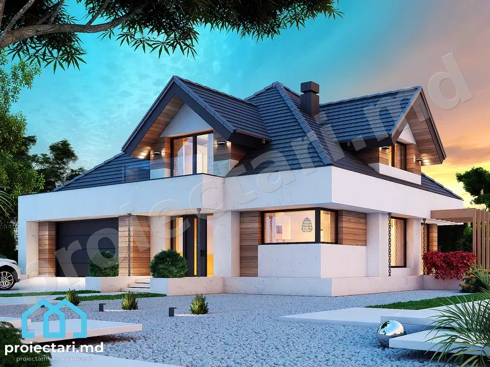 Proiect de casa mansarda 150m2