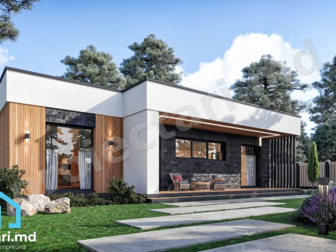 Proiect de casă modernă 110m²