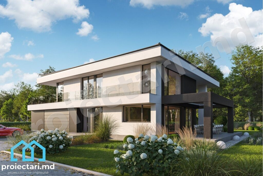 Proiect de casă cu etaj 260 m²