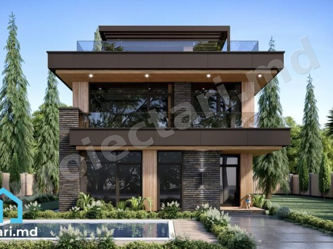 Proiect de casă high tech 180m²