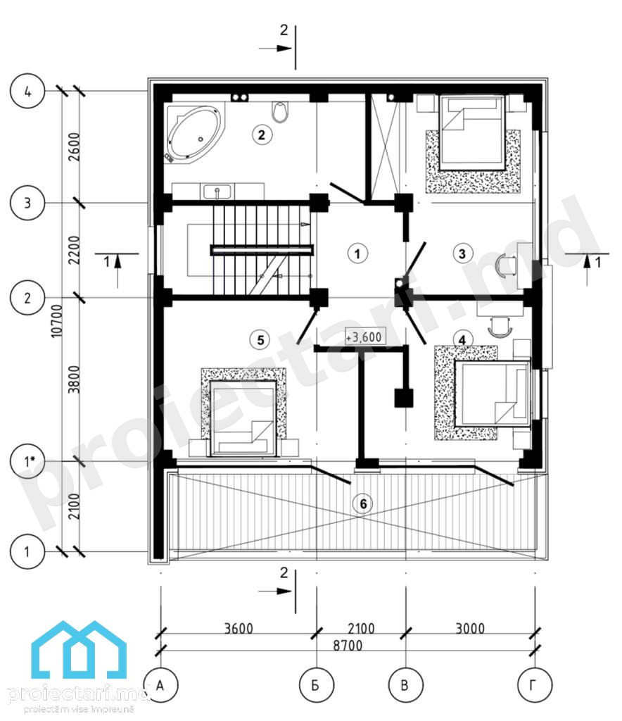 Proiecte case high tech 180m² cu etaj