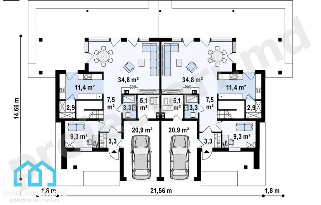 Amenajare interioară pentru duplex