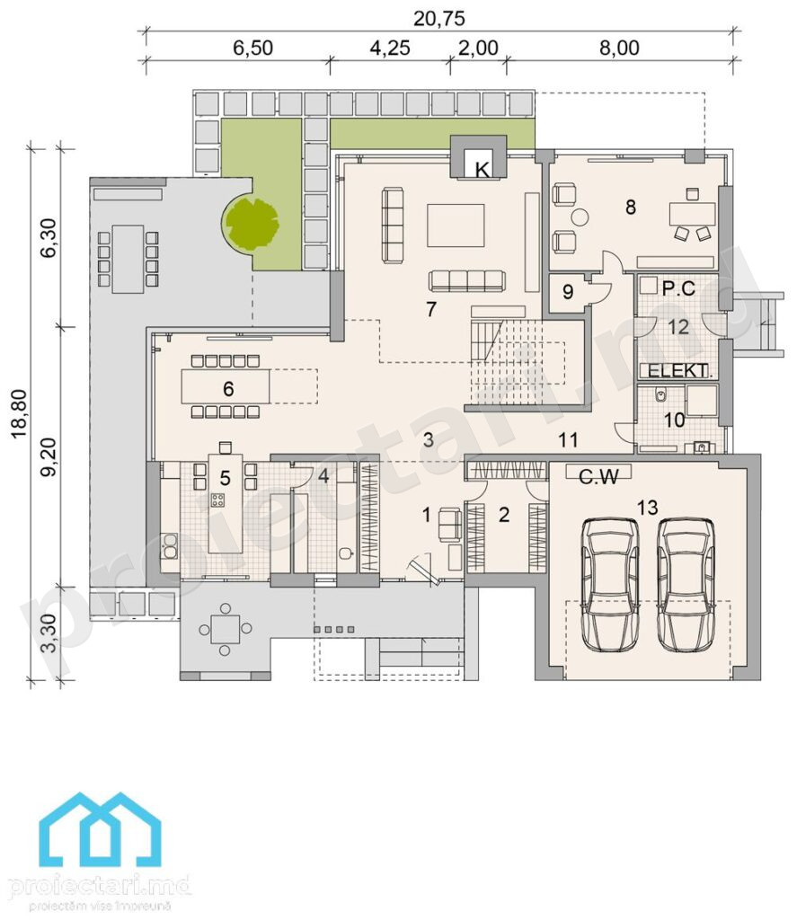 Arhitectură casă 360m²