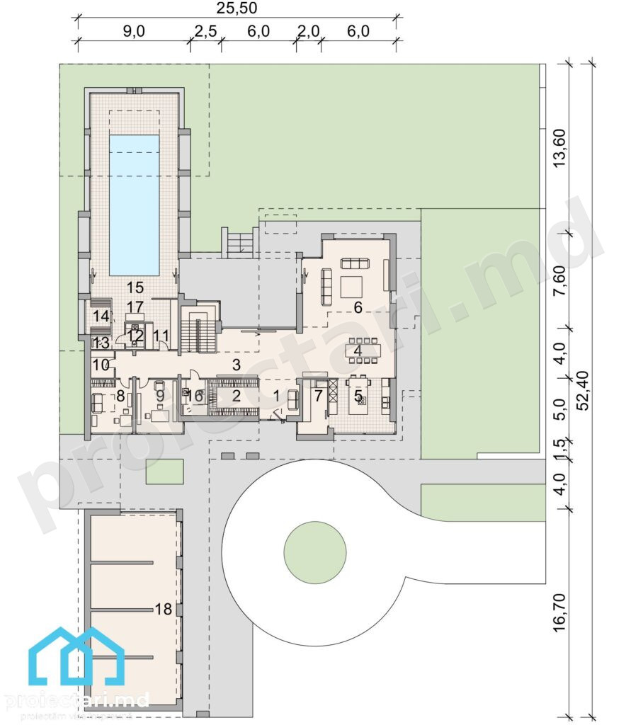 Casă cu 5 dormitoare 540m2