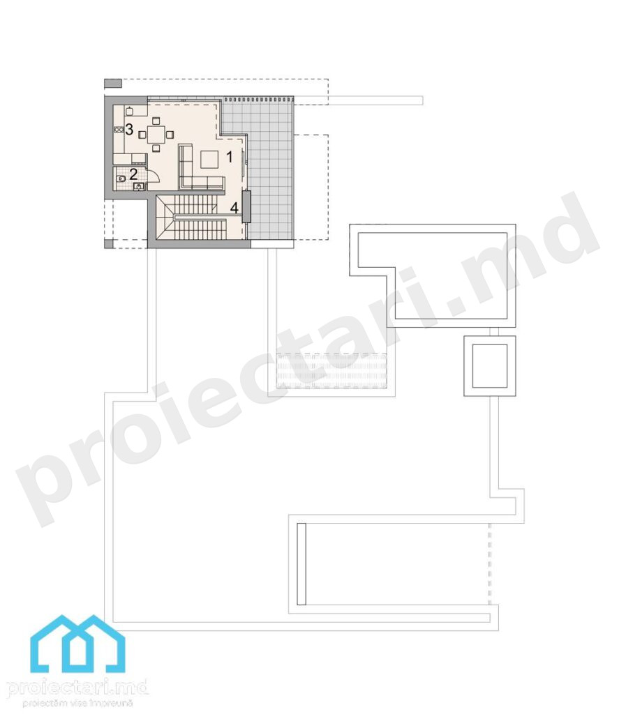 Casă cu etaj 300m² eficientă energetic
