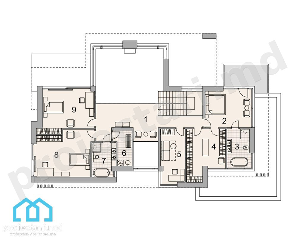 Casă cu etaj și terasă 270m²