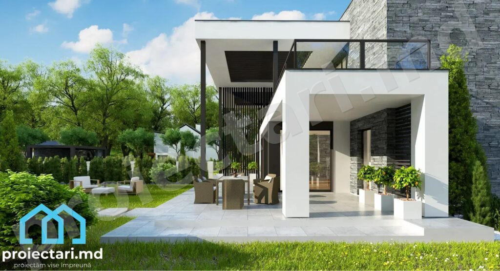 Casă duplex cu etaj și garaj