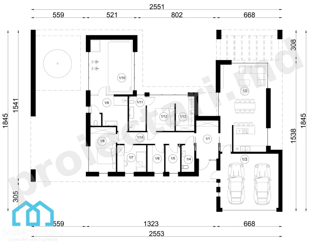 Casă high-tech cu design modern