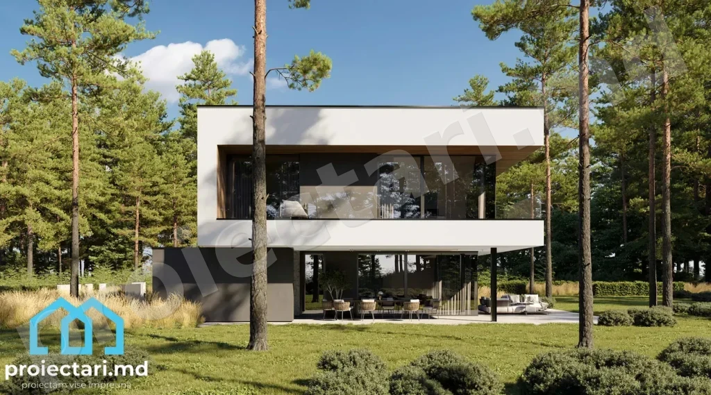 Casă inteligentă de 270m² cu mansardă