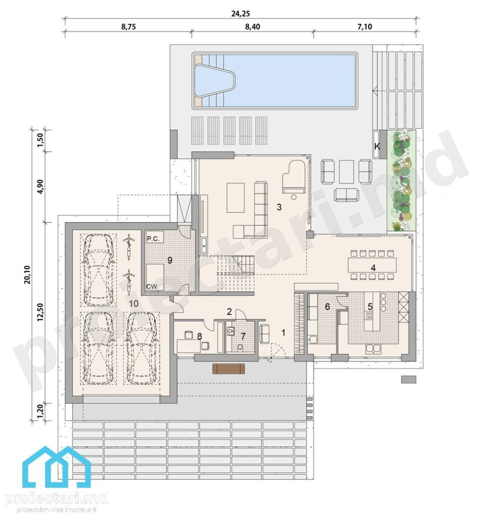Casă inteligentă high-tech 280m2