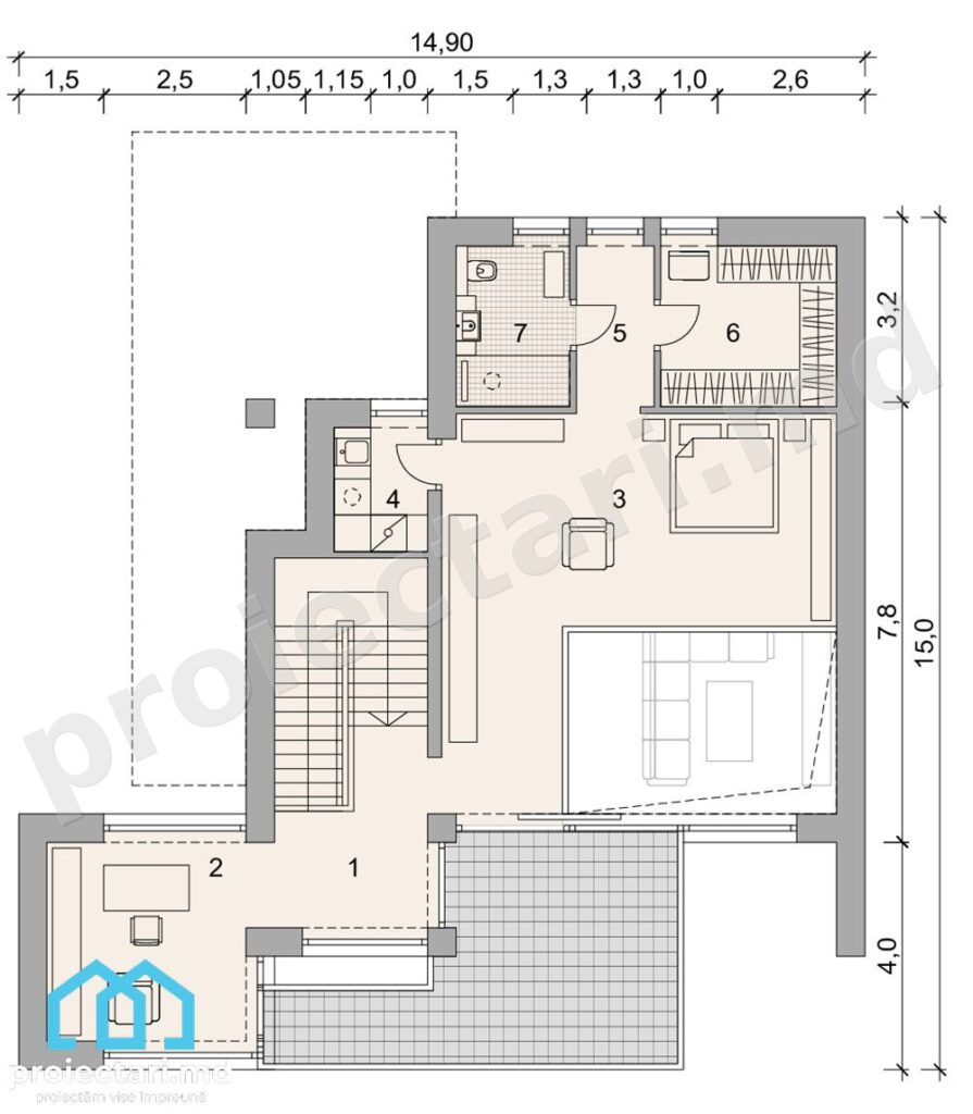 Case cu demisol 180m²