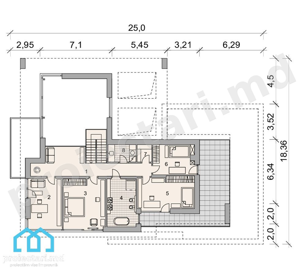 Case high-tech cu living open space