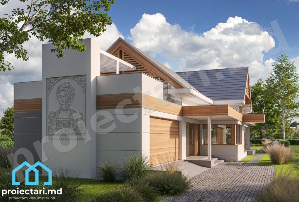 Design casă pe teren îngust 350m²