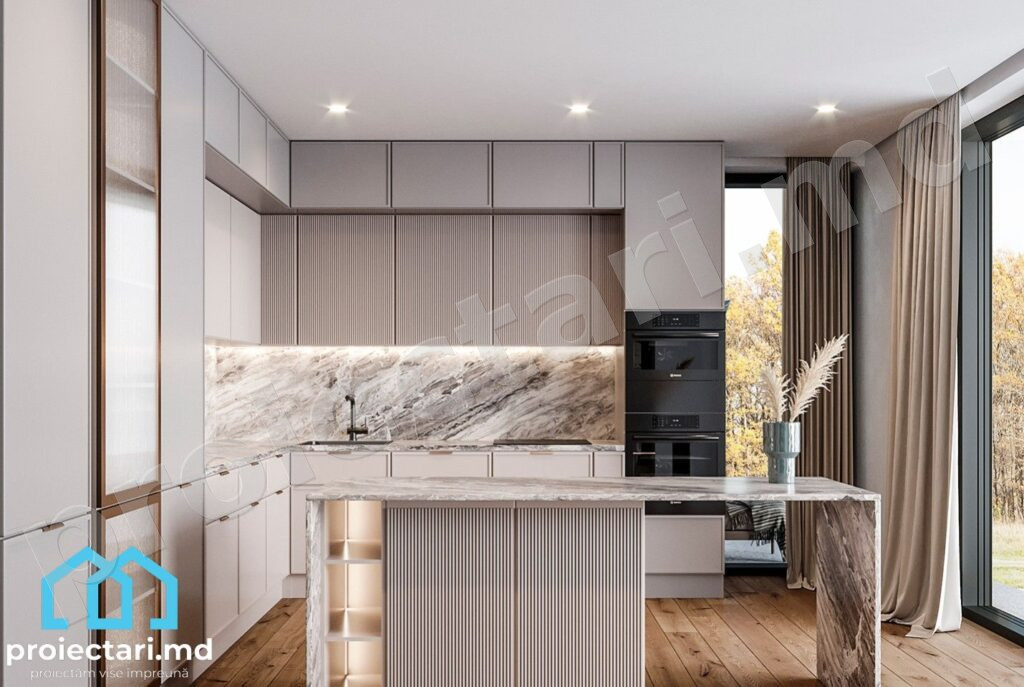 Plan casă cu etaj și spații de depozitare 460 m²