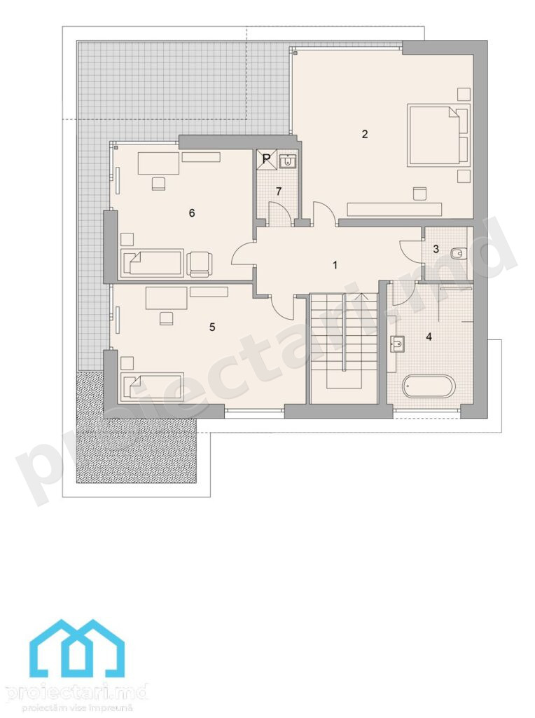 Plan casă high-tech 170m2