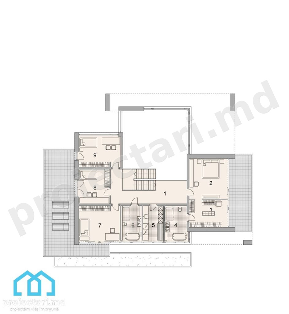 Plan casă high-tech 280m2