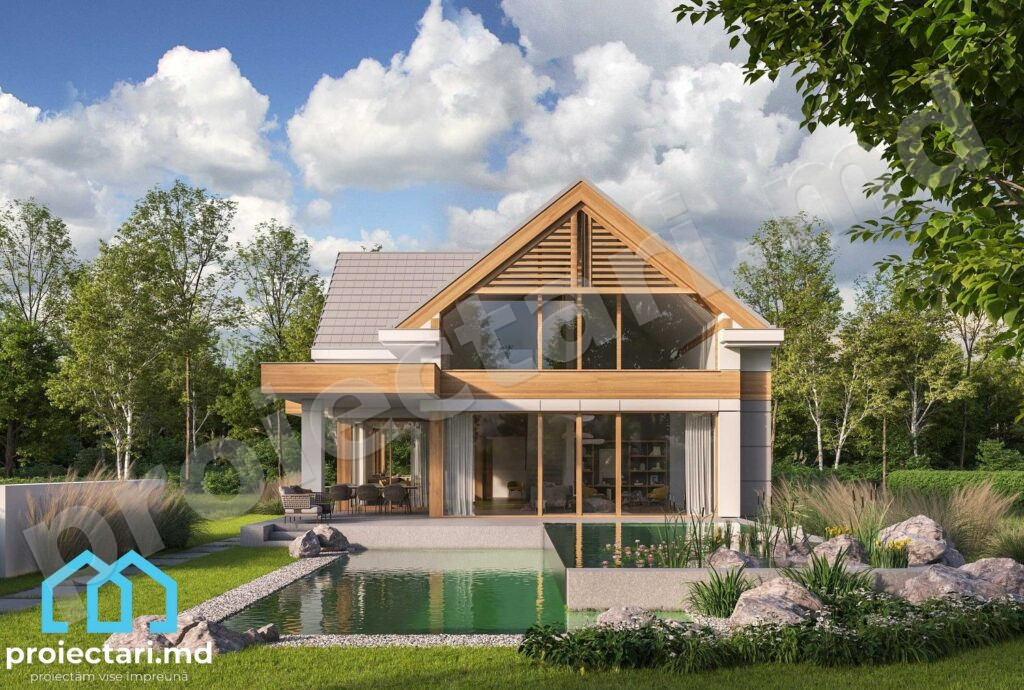 Plan casă teren îngust 350m²