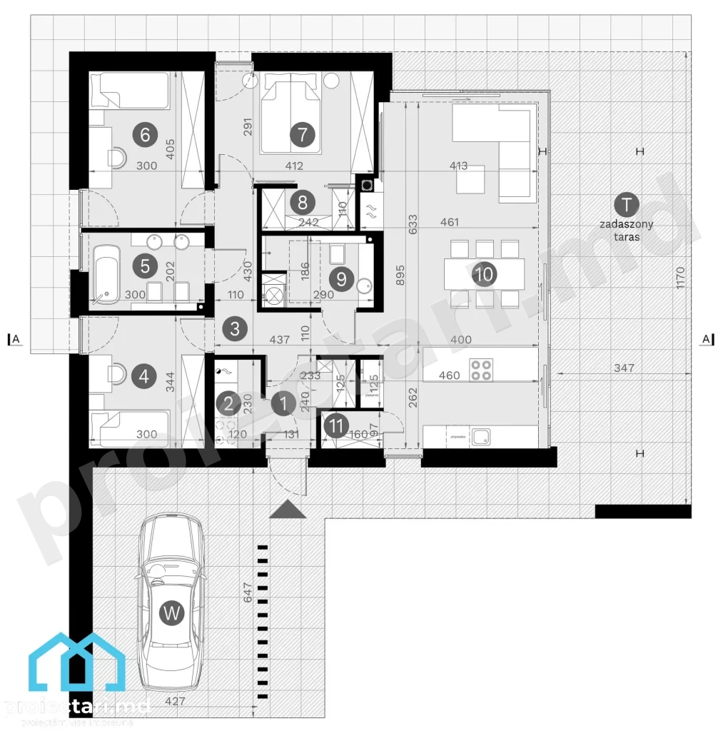 Planuri case L parter