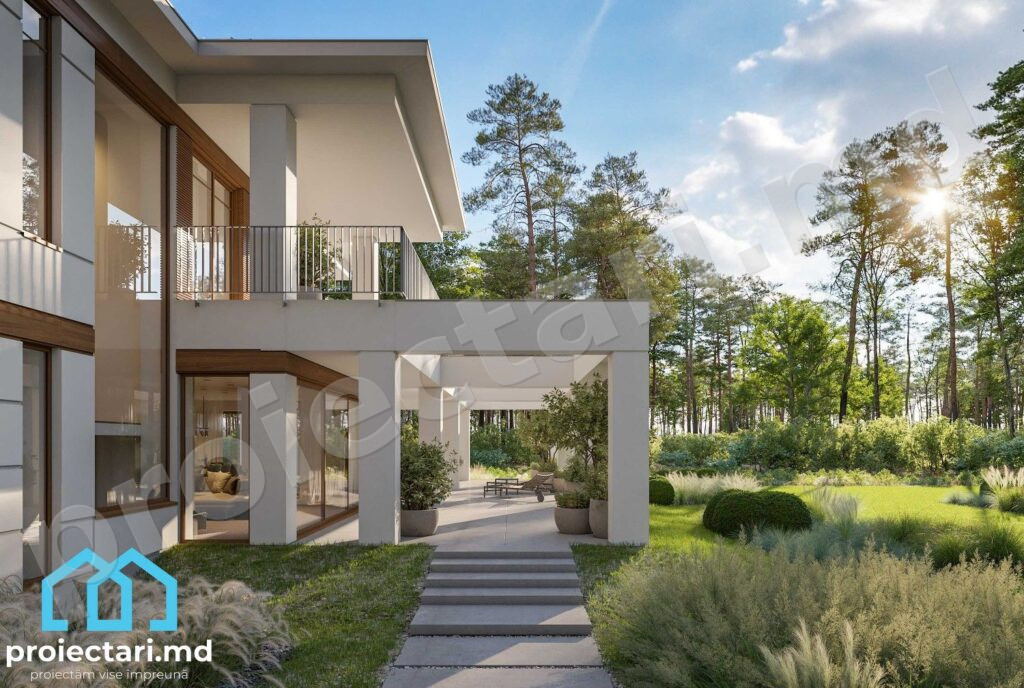 Proiect casă clasică cu garaj 320m²