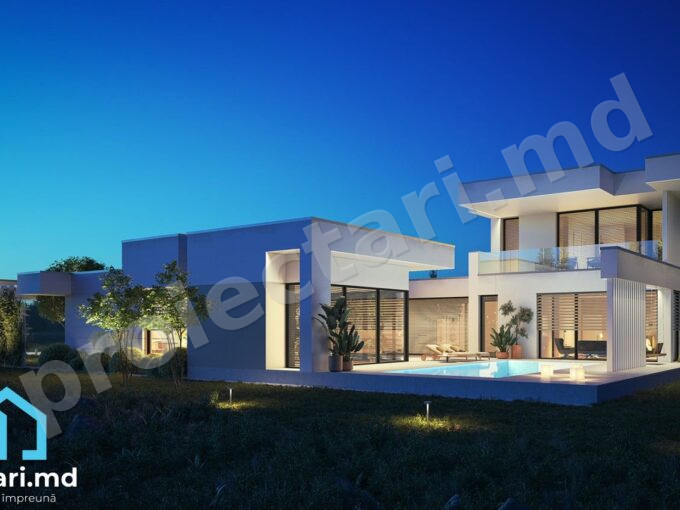Proiect casă cu etaj 300m²