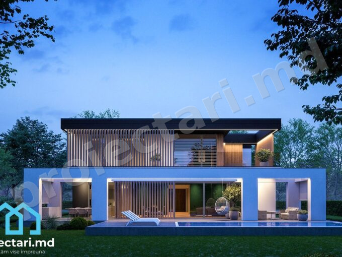 Proiect casă inteligentă High-tech 300 m²